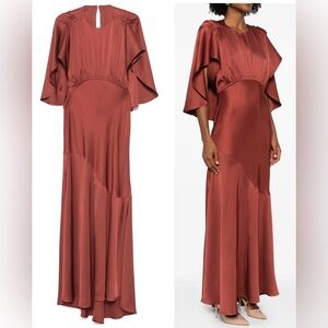 ZIMMERMANN Cape-Insert Maxi Dress